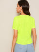 Neon Lime Knot Hem Tee