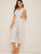 Cut-out Waist Stripe Wide Leg Jumpsuit