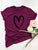 Neon Green Heart Print Tee