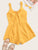 Tie Neck Shirred Back Cami Playsuit