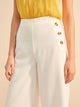 Button Wide Leg Pants