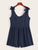 Tie Shoulder Round Neck Romper