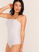 Solid Rib-knit Cami Bodysuit