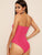 Neon Pink Rib-knit Tube Bodysuit