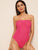 Neon Pink Rib-knit Tube Bodysuit