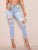 Distressed Faded Skinny Jeans