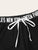 Knot Letter Tape Waist Dolphin Shorts