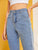 Contrast Panel Button Fly Crop Jeans