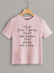 Slogan Print Short Sleeve Tee