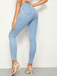 Button Fly Skinny Jeans