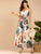 Tropical Print Belted Cami Jumpsuit
