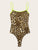 Neon Strappy Leopard Print Fitted Bodysuit