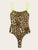 Neon Strappy Leopard Print Fitted Bodysuit
