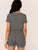 Surplice Neck Self Belted Striped Romper
