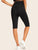 Wide Band Waist Solid Cycling Shorts