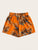 Drawstring Waist Tropical Print Shorts