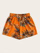 Drawstring Waist Tropical Print Shorts