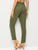 Self Belted Pleated Detail Tapered Pants