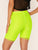 Neon Lime Fishnet Mesh Overlay Cycling Shorts