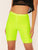 Neon Lime Fishnet Mesh Overlay Cycling Shorts