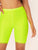 Neon Lime Fishnet Mesh Overlay Cycling Shorts