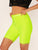 Neon Lime Fishnet Mesh Overlay Cycling Shorts