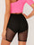 Fishnet Overlay Knicker Insert Cycling Shorts