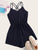 Drawstring Waist Solid Cami Romper