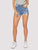 Ripped Cuffed Hem Denim Shorts