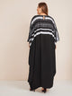 Plus Random Striped Cocoon Maxi Dress