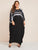 Plus Random Striped Cocoon Maxi Dress