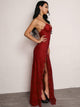 Joyfunear Split Thigh Lace Maxi Cami Dress