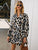 Notched Collar Leopard Print Dress