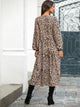 Tie Front Leopard Print A-line Dress