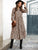 Tie Front Leopard Print A-line Dress