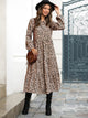 Tie Front Leopard Print A-line Dress
