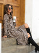 Tie Front Leopard Print A-line Dress