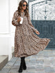 Tie Front Leopard Print A-line Dress