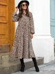 Tie Front Leopard Print A-line Dress