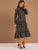 Tie Back Ruffle Hem Ditsy Floral Print Dress