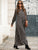 Floral Print Shirred Cuff Maxi Dress