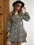 Dalmatian Print Drawstring Waist Dress