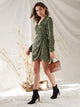 Leopard Print Self Tie Surplice Wrap Dress