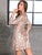 DKRX Wrap Plunge Neck Sequin Dress