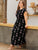 Plus Tie Neck Tribal Print Maxi Dress