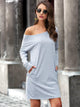 Boat Neck Slant Pocket Tee Dress