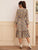 Allover Print Surplice Neck A-line Dress