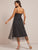 Floral Print Contrast Mesh Cami Dress