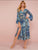 Paisley Pattern Split Thigh Tie Wrap Dress