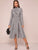 Tie Neck Plaid Button Up Shirt Dress